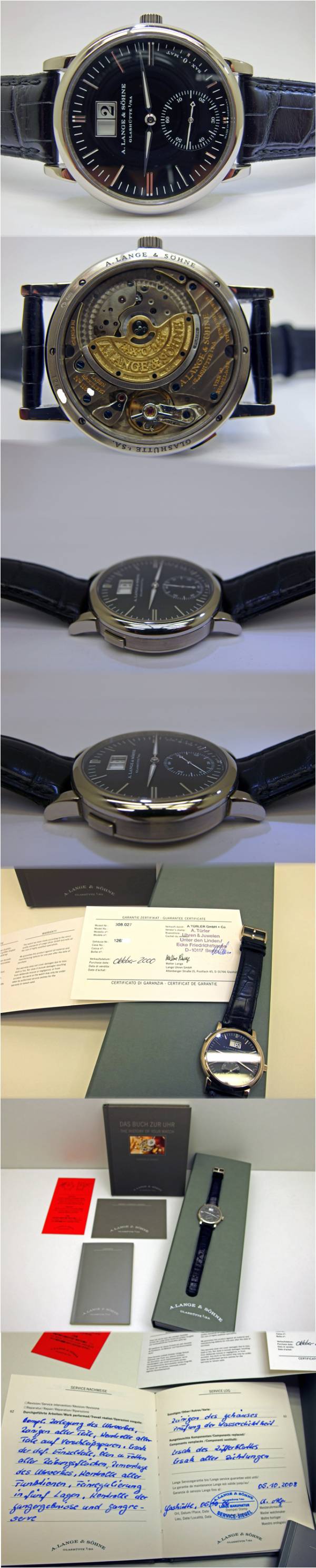 A. Lange &amp; S&ouml;hne LANGEMATIK SAX-O-MAT mit Großdatum in 18kt Weißgold 308.027